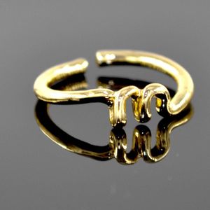 Gading® Dames Ring met letter ""M""- vrouwen goudkleurig letter Ringen- Vriendschapsring - Relatie Ringen