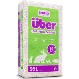 Über Bodembedekking - Versnipperd Papier, Zachte en Kleurrijke Bedding - Wit - 36 liter