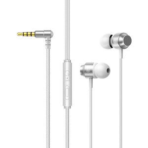 Bedrade oortjes - In Ear Oordopjes - Oortjes met Draad en Microfoon - Extra Bass - 3,5mm Jack Aansluiting - 120cm kabel - 3.5mm Bedrade Premium In-Ear Koptelefoon met Microfoon en Comfortabele Pasvorm - Wit