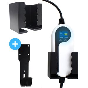 Mobiele Laadkabel houder - Laadkabel houder voor elektrische auto - Mat Zwart - Laadkabel houder type 2 - Stevige en Robuuste Stekkerhouder voor Mobiele Laadkabel