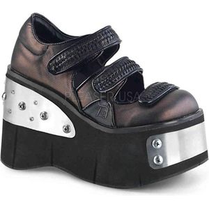 DemoniaCult - KERA-13 Sleehakken - US 5 - 35 Shoes - Bronskleurig/Zwart