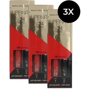 Max Factor - Lipfinity 24HRS - Lippenstift - Set van 3