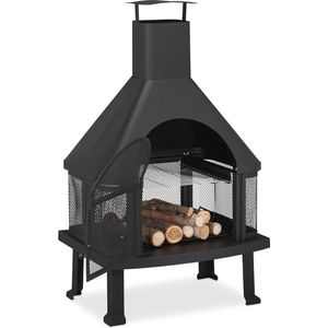 Tuinhaard met Grill en Vonkenscherm - Terraskachel XXL voor in de Tuin