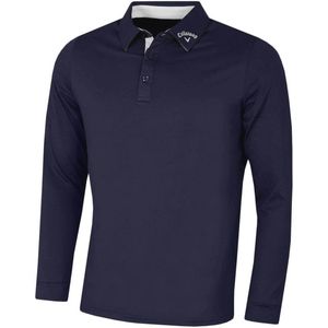 Heren 2024 Swingtech prestatiestof poloshirt met lange mouwen voor golf