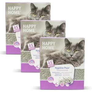 Happy Home Hygi�ne Puur - Kattenbakvulling - 3 x10 l