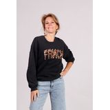 FRNCH - Lime Sweater - Antracietgrijs - Met Opvallend Logo