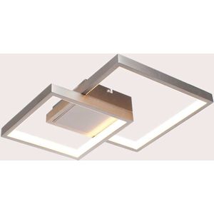 LED Plafondlamp Piazza klein | led strip | grijs / staal | kunststof / metaal | met 3 standen dimmer | hal / woonkamer | modern design