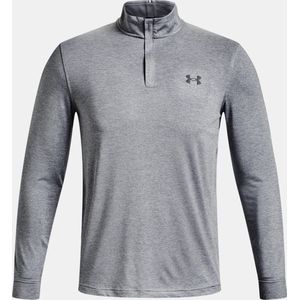 Under Armour Golf Playoff T-shirt Met Lange Mouwen. Halve Rits Grijs XL