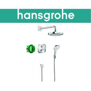 Hansgrohe Croma select e showerset compleet met ecostat e thermostaat chroom