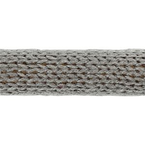 Rondgebreide tube, B: 15 mm, grijs, 10m/ 1 rol