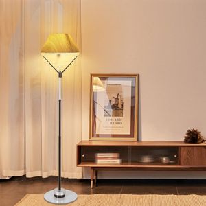 Goeco-Vloerlampen-moderne-woonkamervloerlamp-E27-woonkamervloerlamp-in hoogte verstelbare-vloerlamp-acryl lampenkap-hoogte 165 cm-(lamp niet inbegrepen)-grijs+zwart