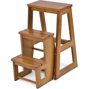 3-laags opvouwbare trap multifunctionele ladder stoel bank utility