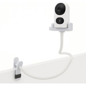Universele Babyfoon Houder – Verstelbare Babyfoon houder met Klem – Flexibel Statief voor Babyfoon – 360° Draaibare Babycamera Standaard – Stevige Bevestiging voor Ledikant & Wieg – Wit