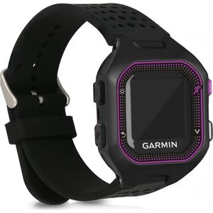 kwmobile horlogebandje geschikt voor Garmin Forerunner 25 (L - 40 x 47 x 13.9 mm) polsband - Smartwatch bandje van TPU - Activity tracker horloge band in zwart