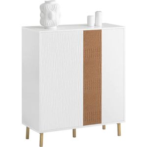 Simpletrade Opbergkast met deuren - Dressoir - Wit - 80x95x34cm