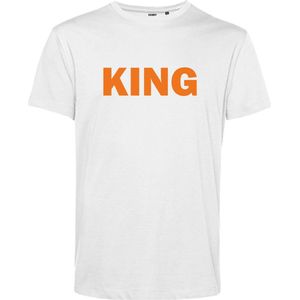 T-shirt King | Koningsdag kleding | Oranje Shirt | Wit | maat 5XL