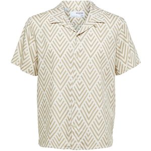 Selected Regular Tyler Overhemd Met Korte Mouwen Beige 2XL Man