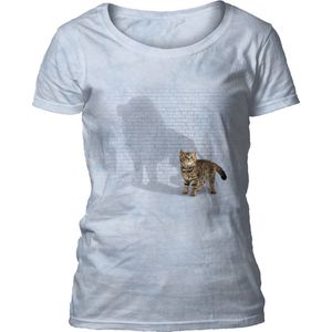 Ladies T-shirt Shadow of Power Cat Blue XL
