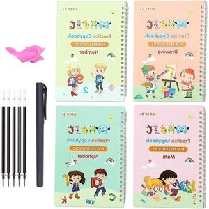 4-delige handschriftset - schrijfboek met penhouder en penvullingen