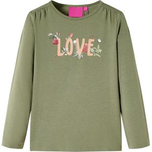 vidaXL - Kindershirt - Kakikleurig - Lange Mouwen