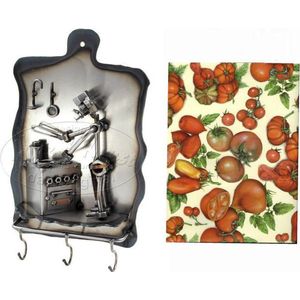 Tomaten cadeaupapier kadopapier + kapstok culinair chef kok kado Hinz & Kunst