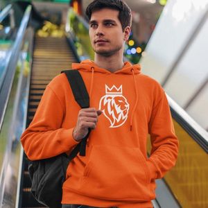 Oranje EK WK Koningsdag Hoodie De Leeuw (MAAT 3XL - UNISEKS FIT) | Oranje kleding / truien | WK Feestkleding