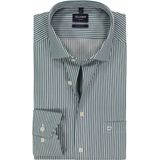 OLYMP - Luxor - Overhemd - Groen Gestreept - Strijkvrij - Boordmaat 40