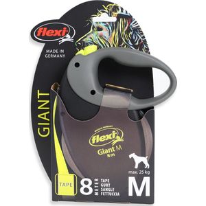 Flexi Giant Tape - Hondenriem - Zwart - M - 8 m - Middelgrote Honden