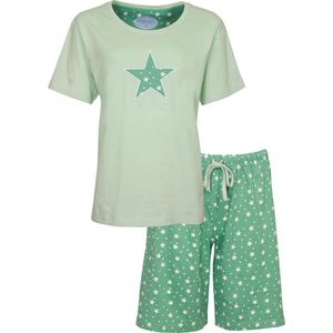 Tenderness - Dames Shortama - Pyjama Set - Groen - Maat XL