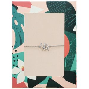 Copper -bracelet with little zircon stones -Mama- Zilver- Yehwang-Moederdag cadeautje - cadeau voor haar - mama