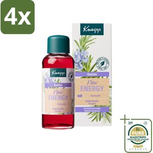 Kneipp - Badolie - Rozemarijn - Voor nieuwe energie - 100 ml - Voordeelverpakking - 4 stuks - Energie boost - Verkwikkend bad