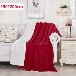 Nivard Deken - Pluche - Wollen - Dekentje - Fleece - Plaid - Knuffeldeken - Bank Deken - 1 Persoons - Rood
