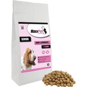 MaxxPet Hondenvoer - Hondenvoer brokken voor Senior Hond - Senior - Rund & Gevogelte - 3,5kg