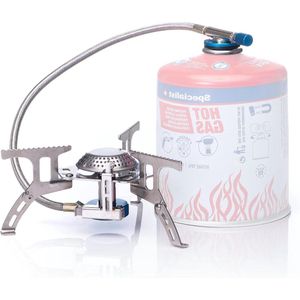 Roestvrij stalen gasfornuis - Campinggasfornuis 3500 W, outdoor, automatische ontsteking