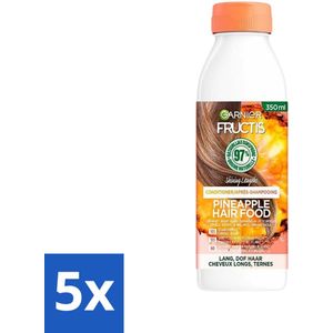 Garnier - Fructis Hair Food Pineapple - Conditioner - Lang & Dof Haar - 350 ml - Bulkverpakking - 5 stuks