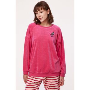 Woody pyjama meisjes -roze -kalkoen - 232-10-PDV-V/388 - maat 92