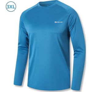 Nivard Rash Guard - Surf Shirt - Zwemkleding - UV Beschermende Kleding - Voor Zwemmen - Surfen - Duiken - Marineblauw - Maat S