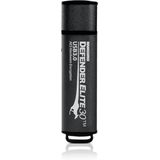 Kanguru - Defender Elite30 – 128 GB - Hardware Encrypted USB-Stick – USB 3.0 – FIPS 140-2 Level 3 – Fysieke Schrijfbeveilingsschakelaar - Zwart