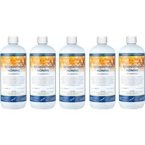 Bodylotion Honing 1 Liter - set van 5 stuks - Voordeelverpakking
