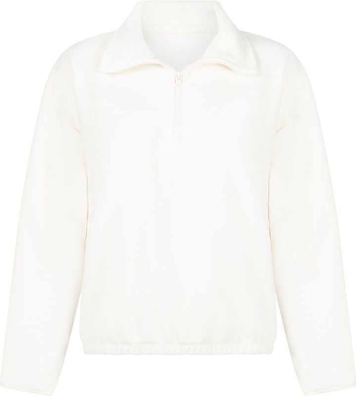 Hunkemöller Sportieve fleece top met rits Wit XS