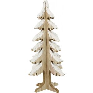 Peha Decoratieve Kerstboom 29 X 15 Cm Hout Naturel/wit