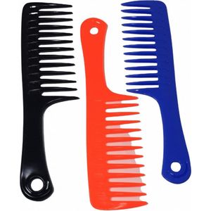 Brede Kam 13 Tanden (3 Stuk Set) - Brede Haarkam - Styling Kam - Tooth Comb