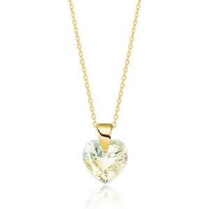 Montebello Ketting Amy HZ79 - Swarovski® Hart - 925 Zilver Verguld - Ø10mm - 45cm