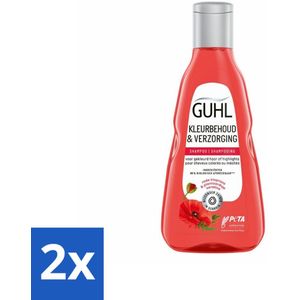 2 x Guhl - Shampoo - Kleurbehoud & Verzorging - 250 ml - Kleurbehoud Shampoo - Gekleurd Haar Shampoo - Shampoo Voor Gekleurd Haar - Haarverzorging - Kleurintensiteit