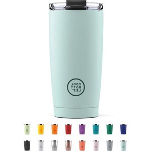 Thermosbeker voor Warme en Koude Dranken - 550 ml - 5 uur warm 10 uur koud - BPA Vrij - Pastel Sky