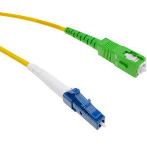 BeMatik - Glasvezelkabel LC / PC naar SC / APC enkele modus 9/125 3 m