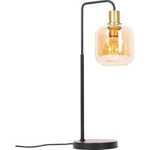 QAZQA Zuzanna - Design Tafellamp - 1 Lichts - H 59.5 cm - Zwart Goud