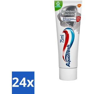 Aquafresh - Tandpasta - Tandsteen Controle - Beschermt Tegen Tandsteen - 75 ml - Voordeelverpakking - 24 stuks