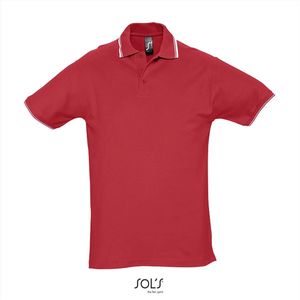 SOL'S Contrast-Polo Practice L585 - Red/White - M