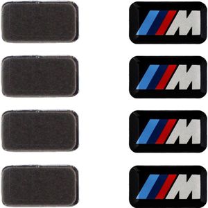 BMW M Embleem - Origineel - 9 mm x 18 mm - Set van 4